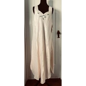 Vintage Barbizon Peach Robe & Nightgown Set NWT L Satin Lace Trim 80s Boudoir‎